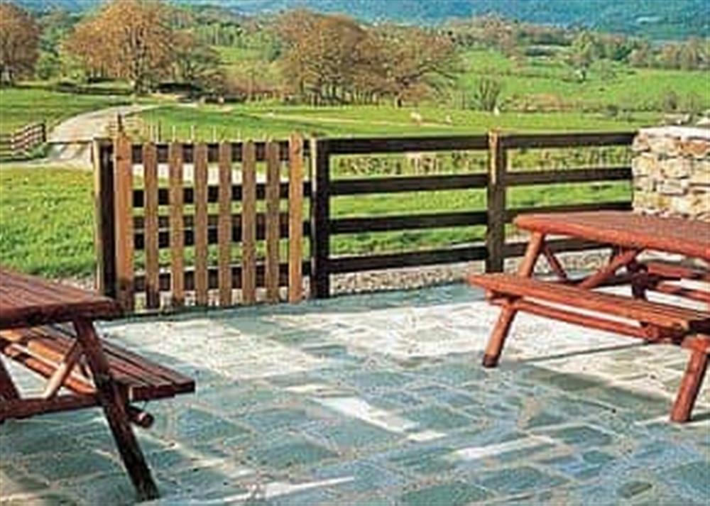 Sitting-out-area at Cuckoo Brow Cottage in Hawkshead, Cumbria
