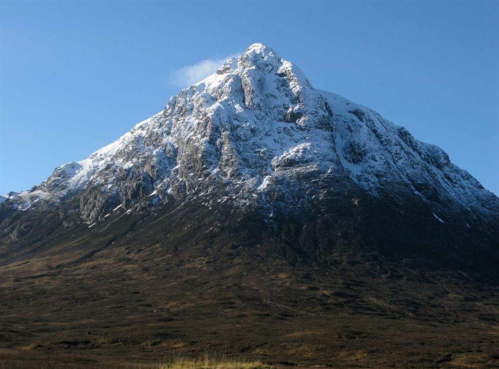 Buachaille Etive Mòr one of the most iconic mountains in Britain. If you drive through Glencoe you will pass this on your way to Cuil Lodge. copy at Cuil Bay Lodge in Duror, Argyll