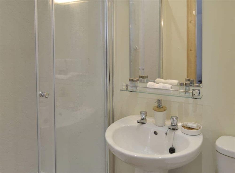 En-suite shower room at Cuil Lodge in Kilmelford, near Oban, Argyll