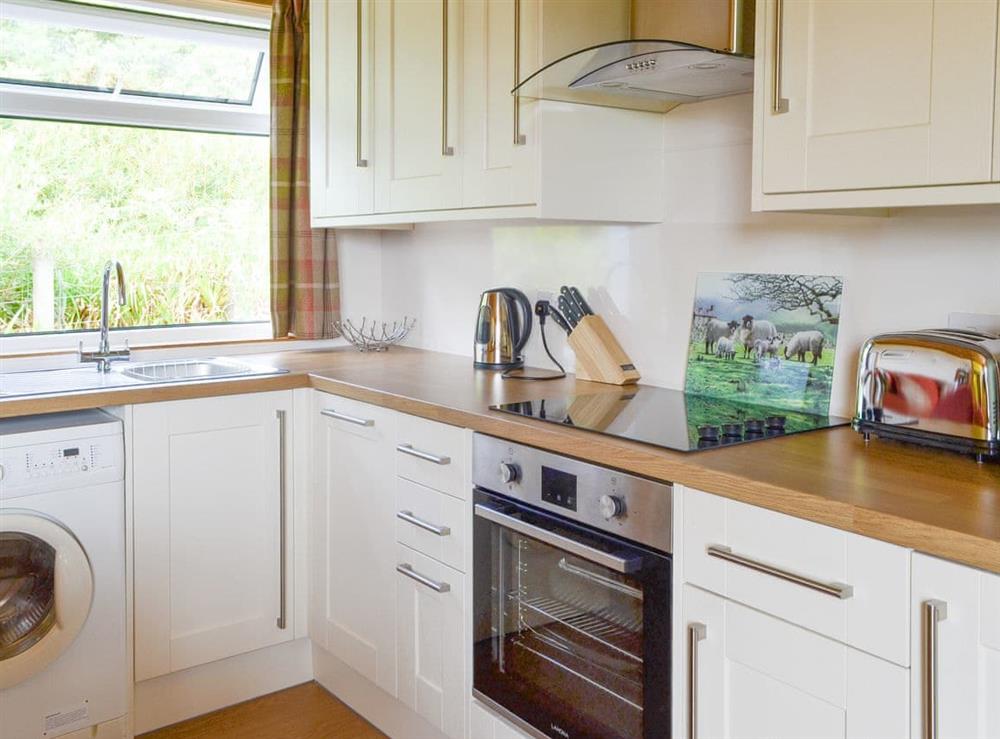 Well-equipped fitted kitchen at Cuillin View in Husabost, Isle of Skye., Isle Of Skye