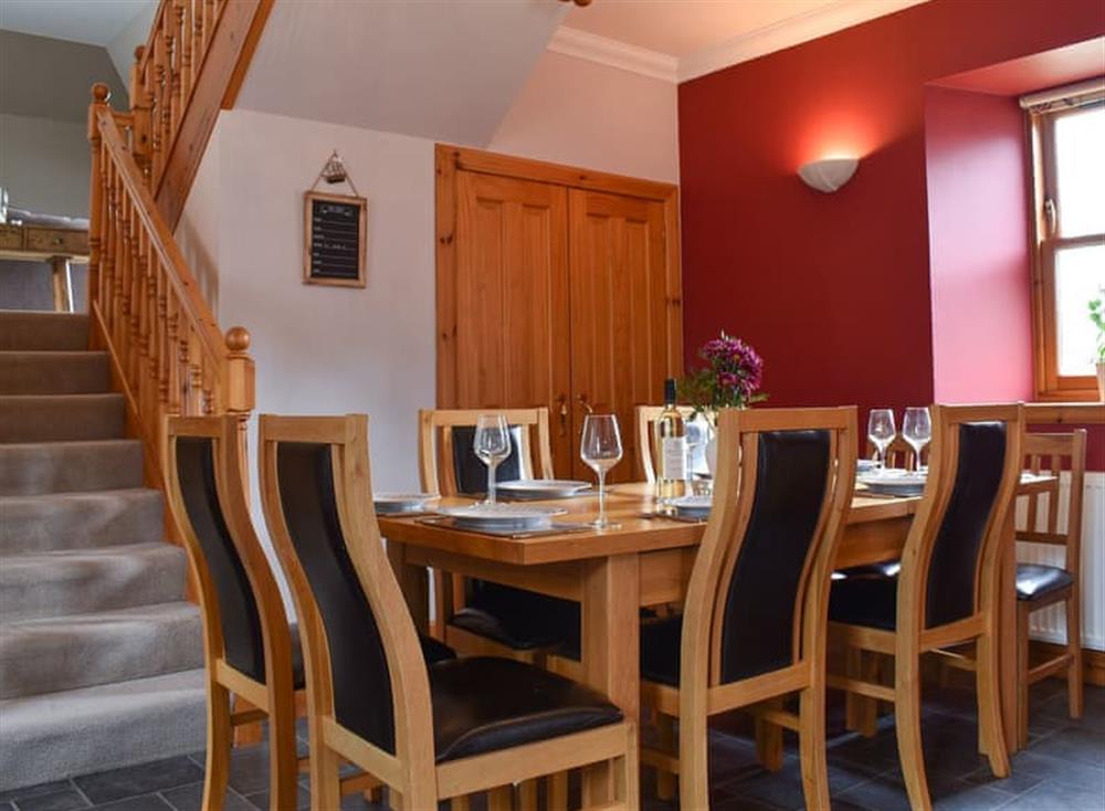 Dining area at Culdrain Steading in Gartly, near Huntly, Aberdeenshire
