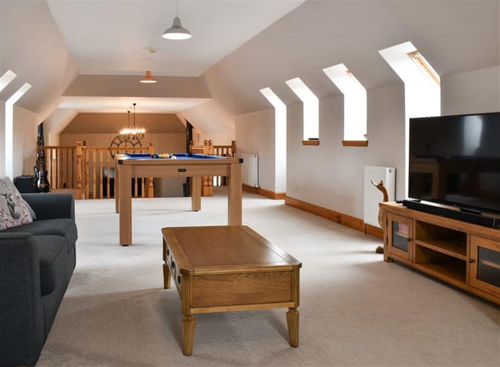 Games area at Culdrain Steading in Gartly, near Huntly, Aberdeenshire