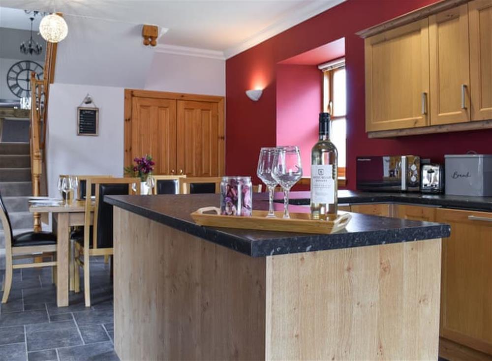 Kitchen and dining area at Culdrain Steading in Gartly, near Huntly, Aberdeenshire