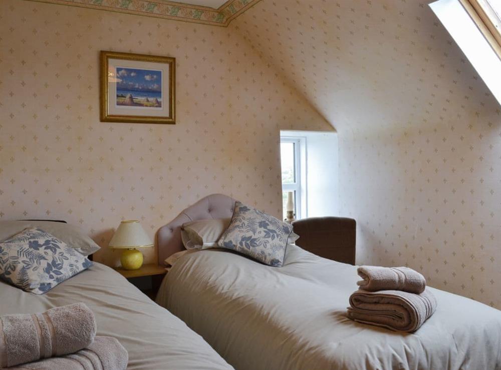 Charming twin bedded room at Culquhasen in Newton Stewart, near Stranraer, Dumfries and Galloway, Wigtownshire