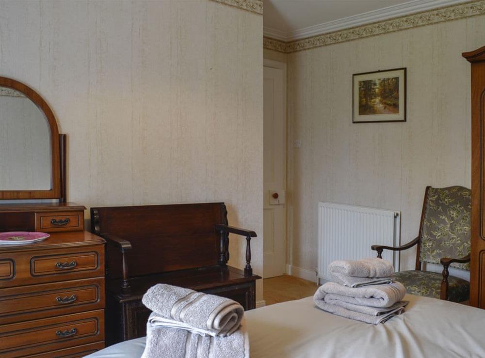 Double bedroom with lovely traditional furniture at Culquhasen in Newton Stewart, near Stranraer, Dumfries and Galloway, Wigtownshire
