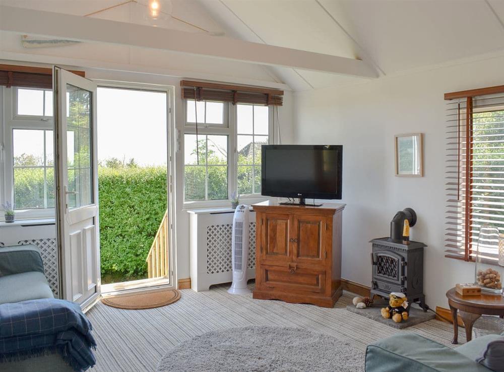 Delightful living room at Culver Chalet in Bembridge, near Sandown, Isle of Wight