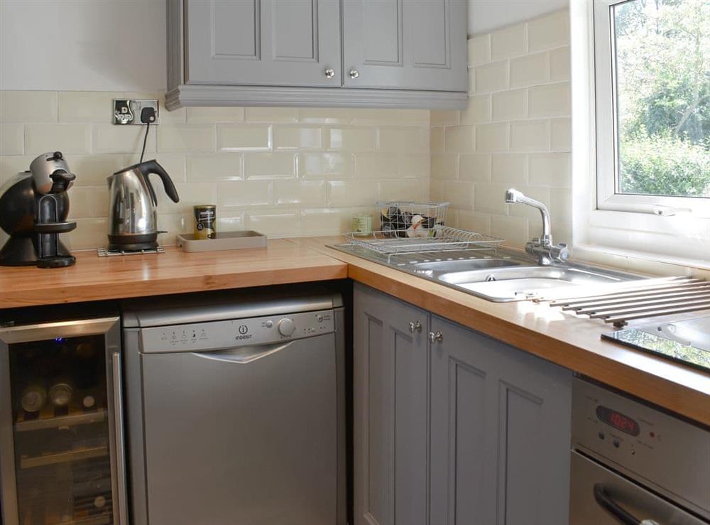 Well equipped kitchen at Culver Chalet in Bembridge, near Sandown, Isle of Wight