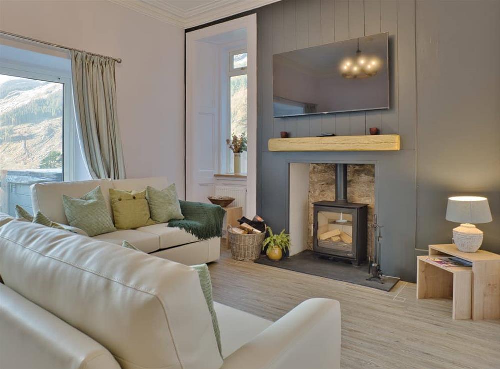 Living area at Cur Cottage in Dunoon, Argyll