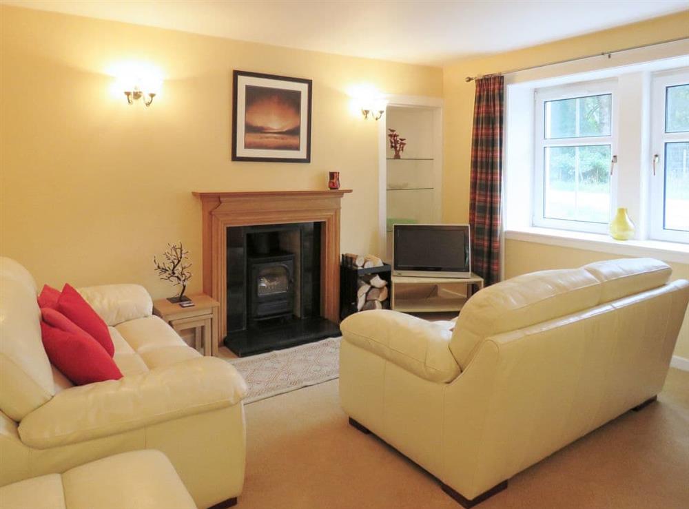 Living room at Curin Cottage in Strathconon, near Strathpeffer, Ross-Shire