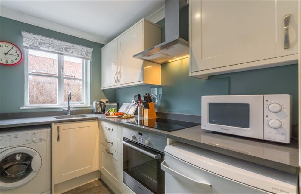 Ground floor: The kitchen is well-equipped at Curlew Apartment, Wells-next-the-Sea