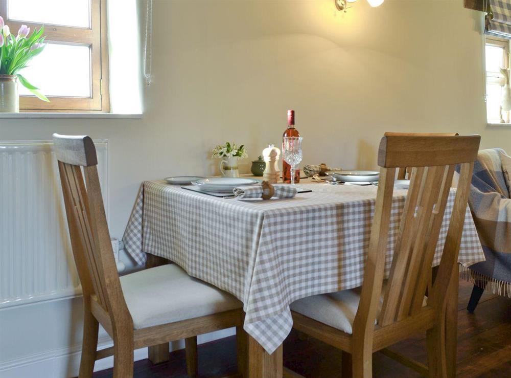 Intimate dining area at Curlew Barn in Leyburn, North Yorkshire