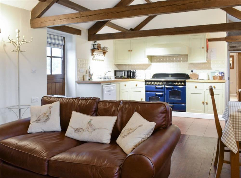 Light and airy open-plan living space at Curlew Barn in Leyburn, North Yorkshire