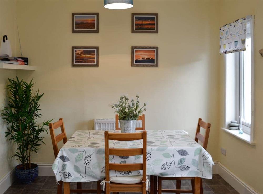 Dining area at Curlew Cottage in Creetown, near Newton Stewart, Wigtownshire