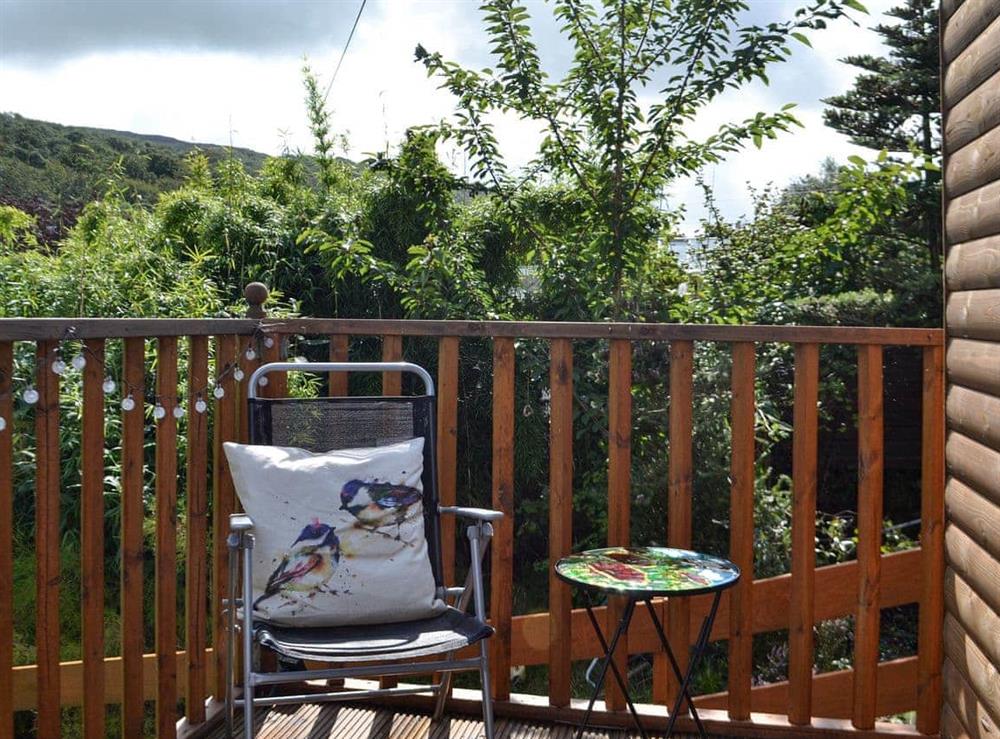 Sitting out area at Curlew Cottage in Creetown, near Newton Stewart, Wigtownshire