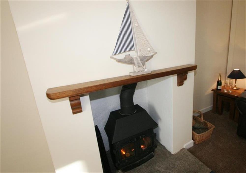 Cosy woodburner at Curlew Cottage in Cubert