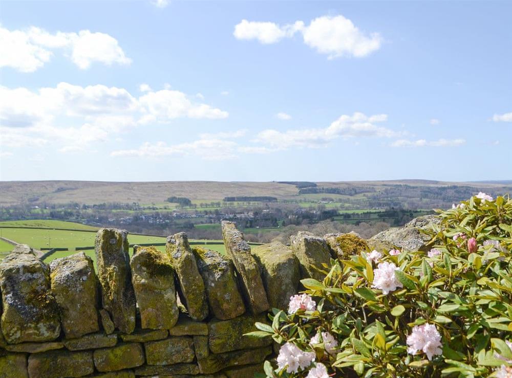 Amazing rural views from the garden at Curlew Cottage in Near Bellingham, Northumberland