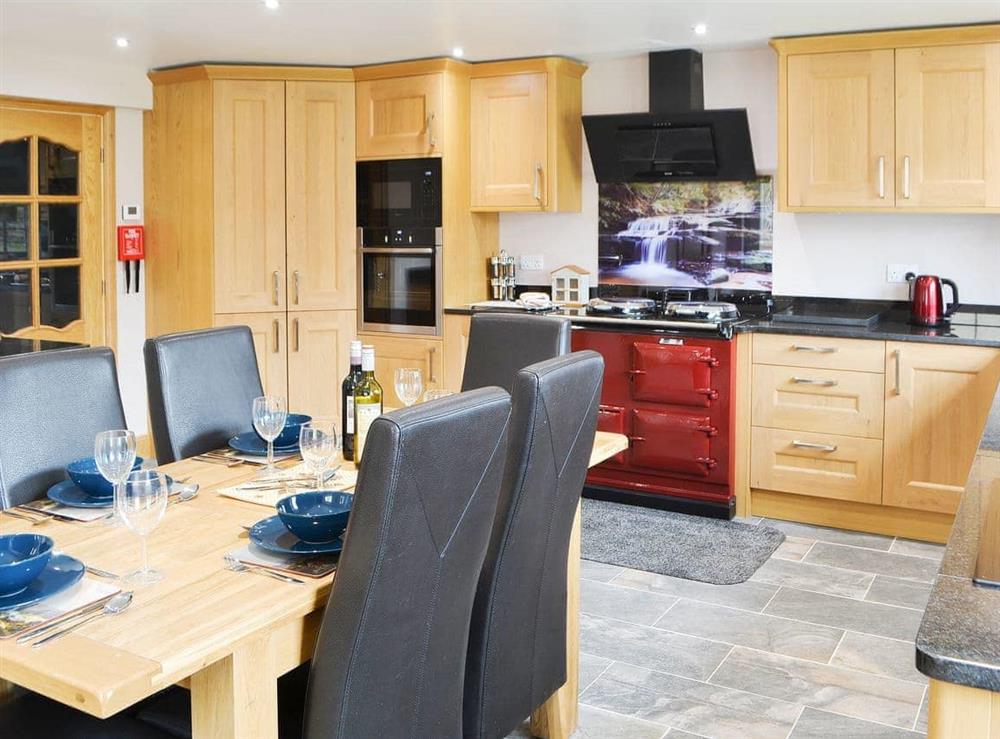 Elegant and well appointed kitchen/dining room at Curlew Cottage in Near Bellingham, Northumberland
