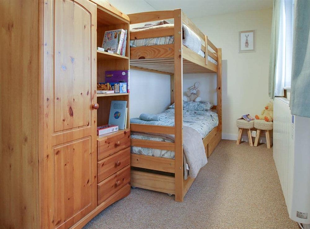 Bunk bedroom at Curlew Cottage in Thorpe St Peter, near Skegness, Lincolnshire
