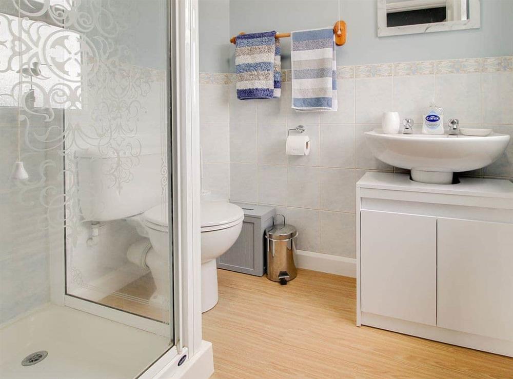 Shower room at Curlew Cottage in Thorpe St Peter, near Skegness, Lincolnshire