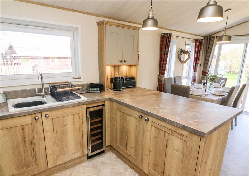 The kitchen at Curlew Lodge, South Lakeland Leisure Village near Carnforth