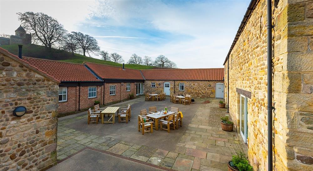 The shared courtyard at Curlew in Ripon, North Yorkshire