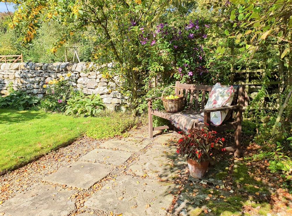 Garden at Curly Tail Cottage in Harwood Dale, near Scarborough, North Yorkshire