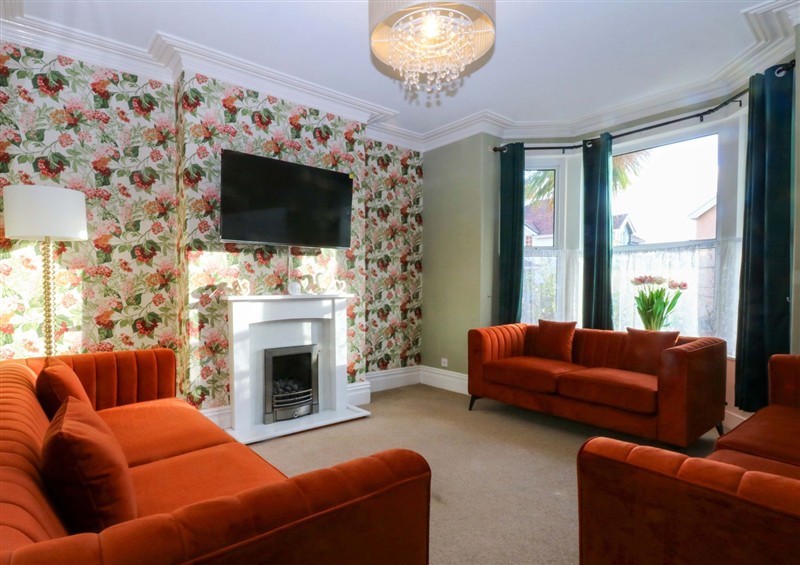 This is the living room at Curzon Heights, Llandudno