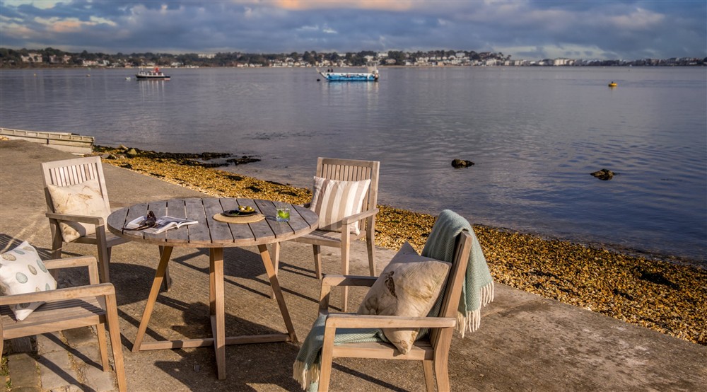 The outdoor seating at Custom House in Poole, Dorset