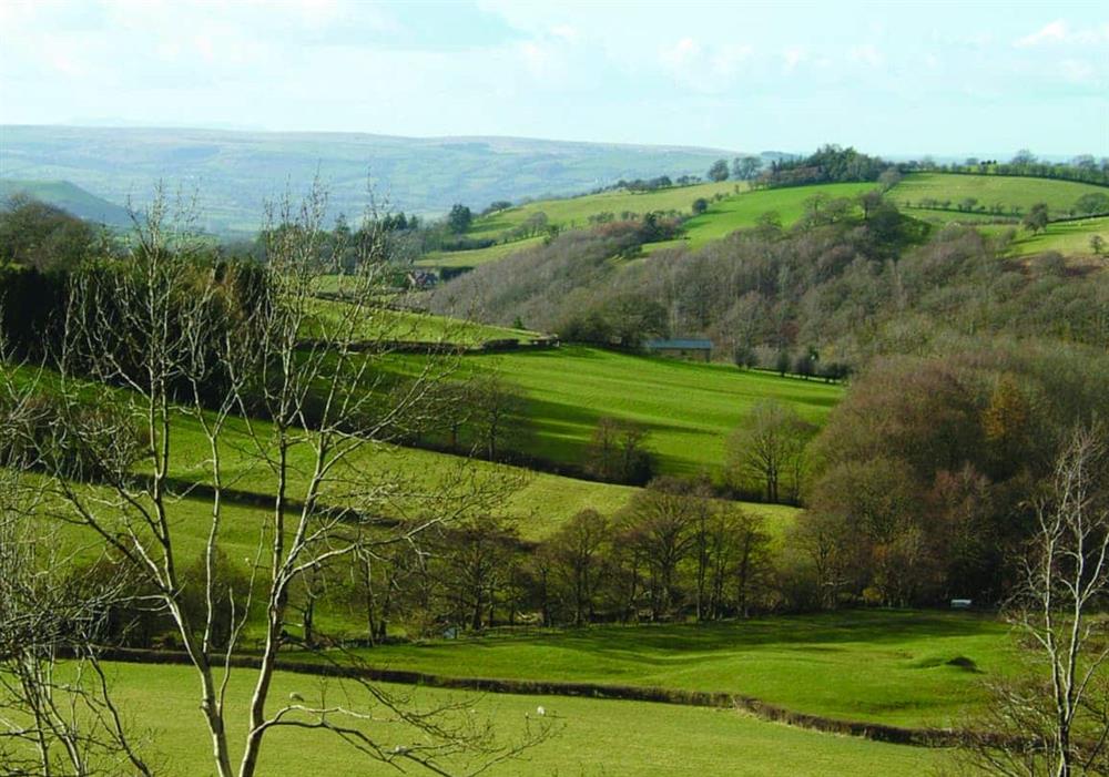Surrounding countryside at Cwm Corn Barn in Newtown, Powys