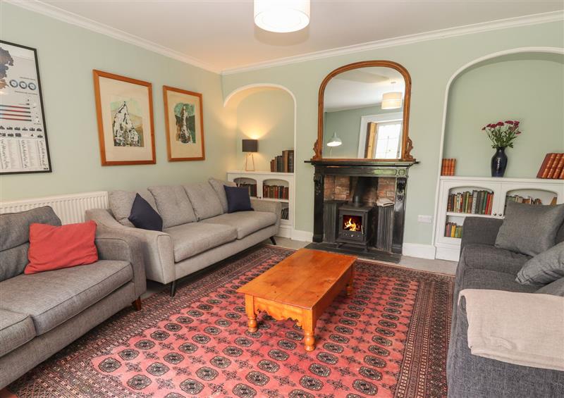 The living room at Cwmalis Hall, Llangollen
