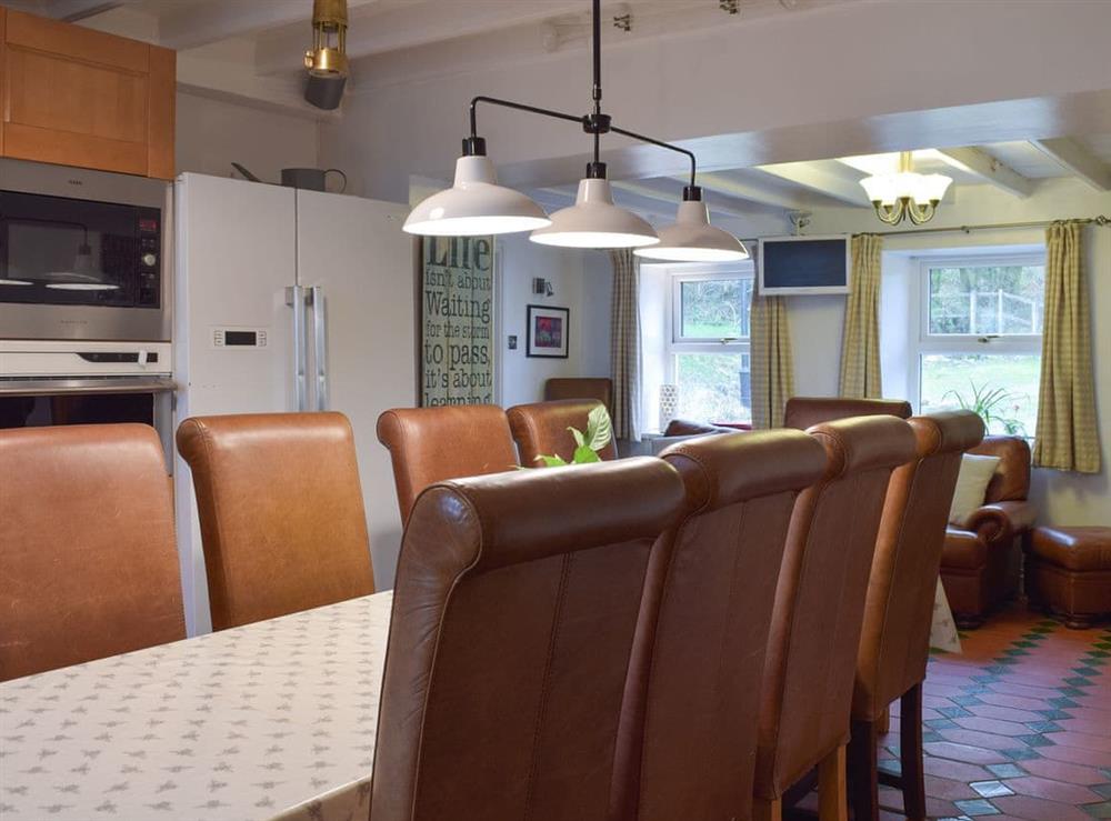 Kitchen with dining area at Cwmhowell in near Carmarthen, Carmarthenshire, Dyfed