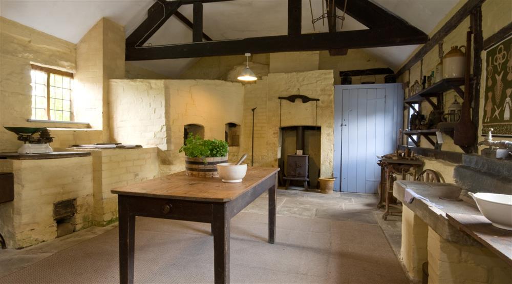 The old kitchen at Cwmmau Farmhouse in Whitney-on-wye, Herefordshire
