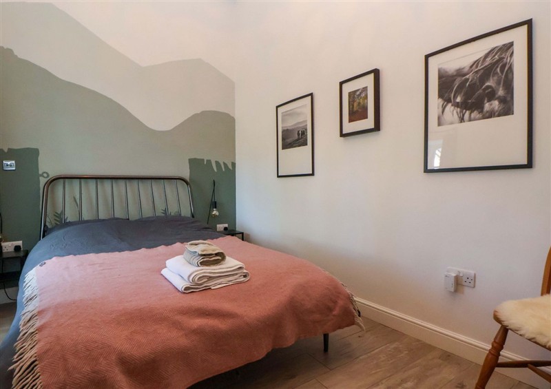 One of the bedrooms at Cwtch, Cilcain