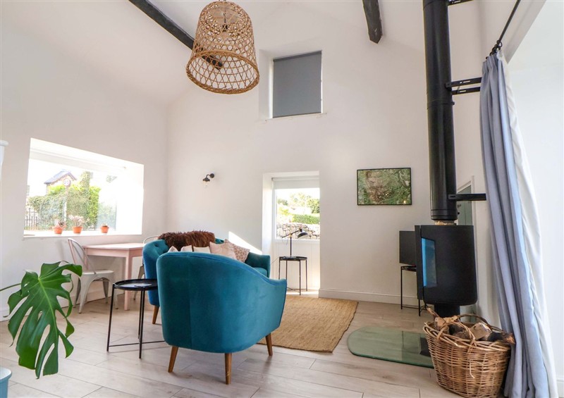 Relax in the living area at Cwtch, Cilcain