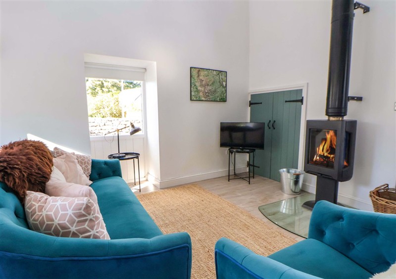 The living room at Cwtch, Cilcain