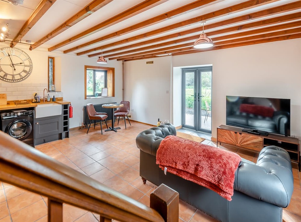 Living area at Cwtch Honey in Cribyn, Lampeter, Dyfed