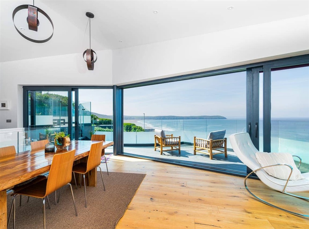 Open plan living space at Cyan in Woolacombe and Croyde, Devon