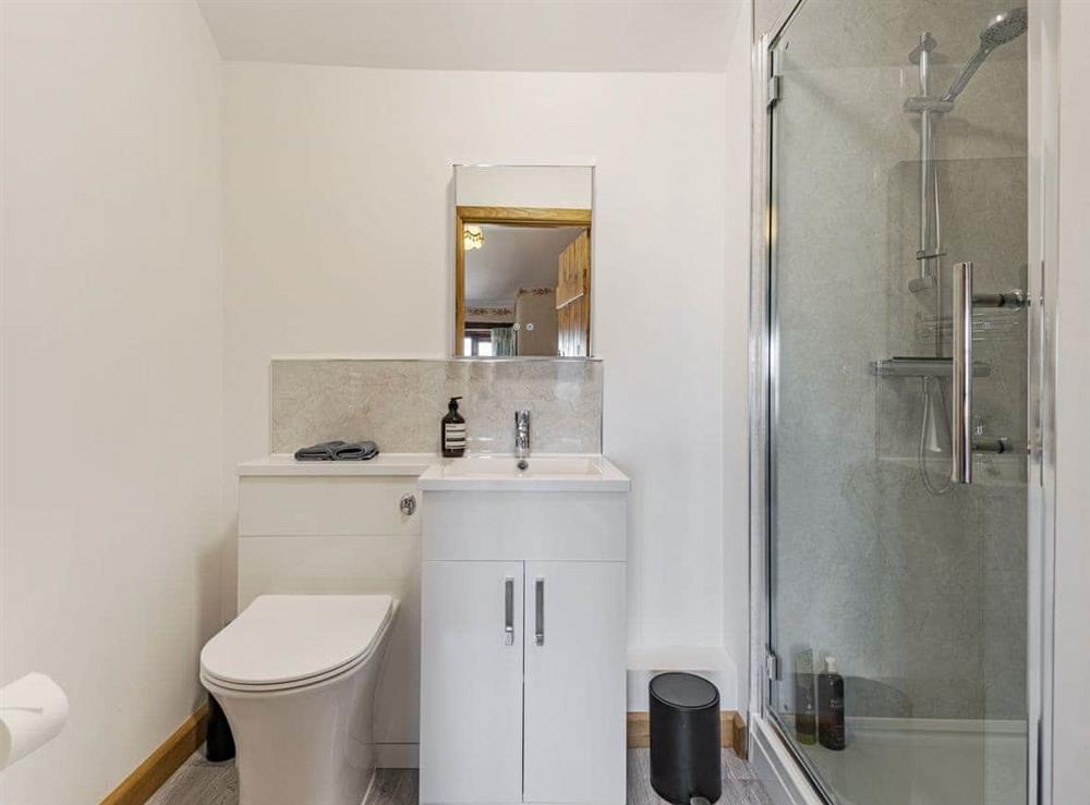 En-suite at Cynynion Uchaf in Oswestry, Shropshire