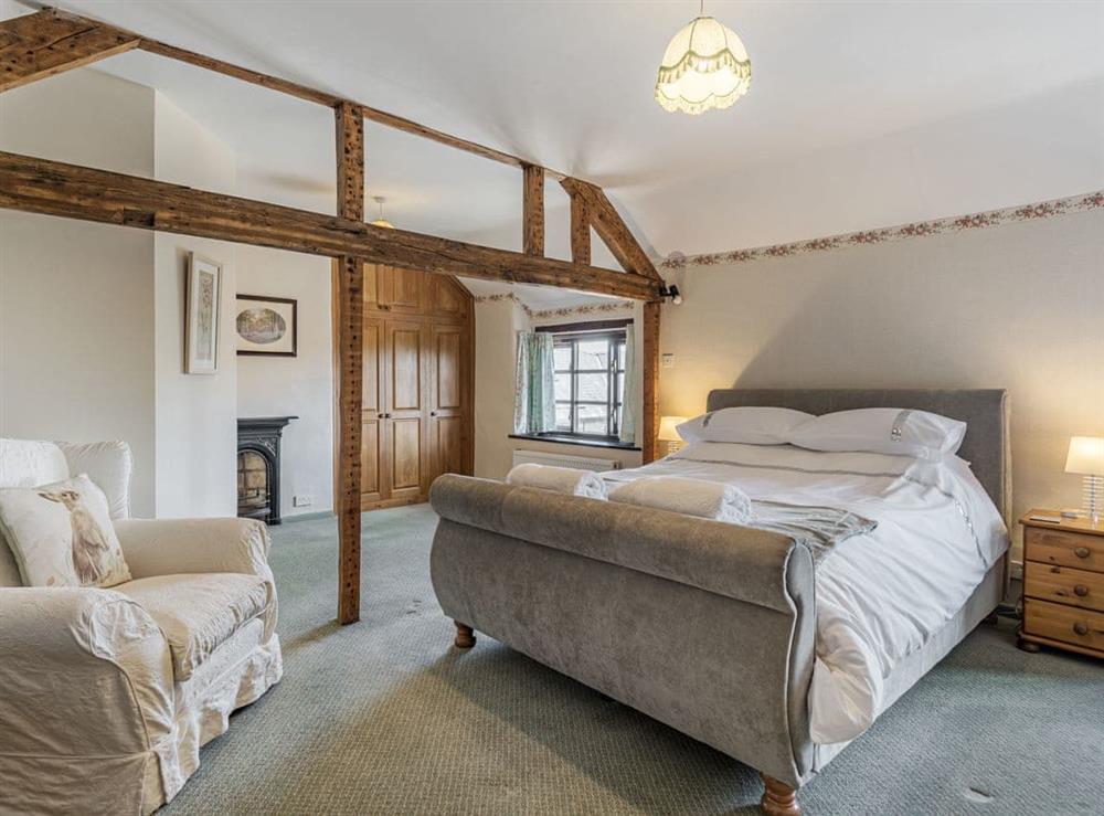 Master bedroom at Cynynion Uchaf in Oswestry, Shropshire
