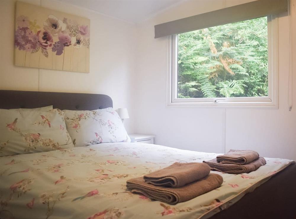 Double bedroom at Daffodil Lodge in Builth Wells, Powys