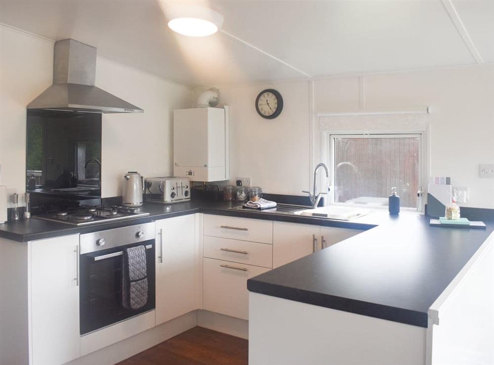 Kitchen at Daffodil Lodge in Builth Wells, Powys