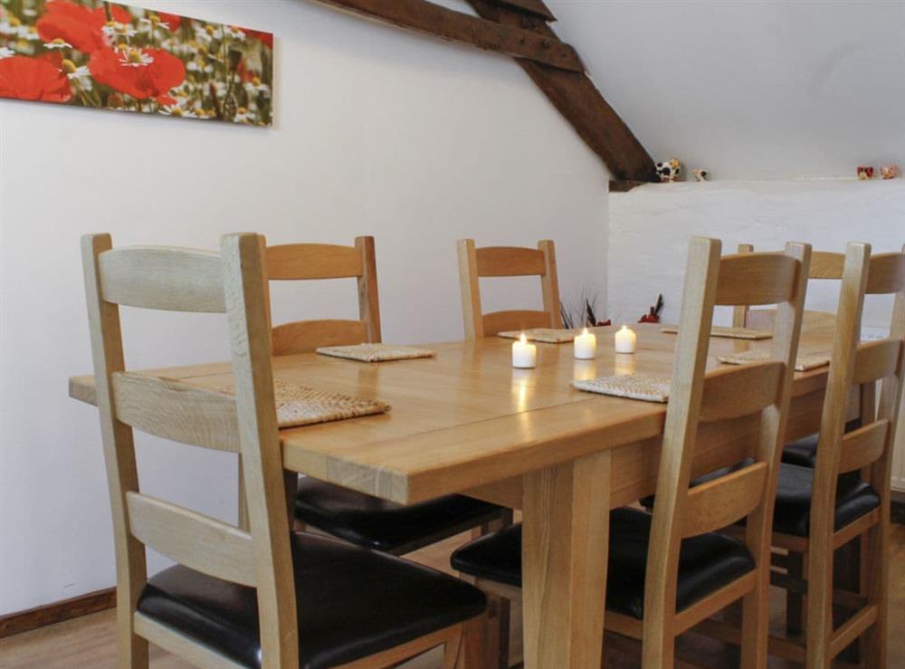 Convenient dining room at Dairy Cottage in Barnstaple, Devon