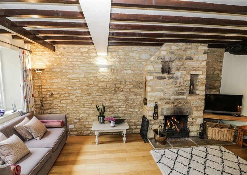 The living area at Dairy Cottage, Minster Lovell