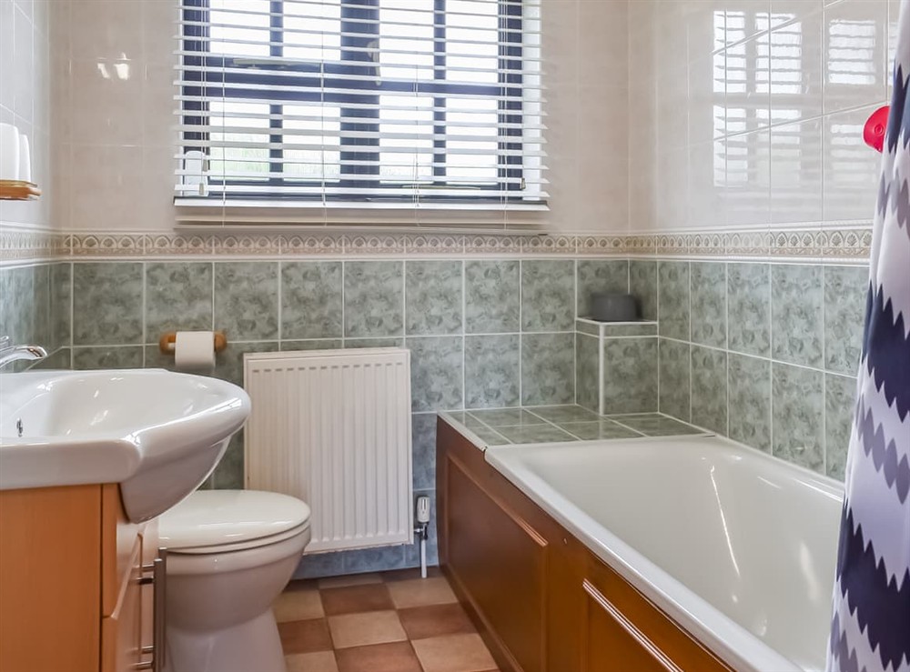Bathroom at Dairy Cottage in Trebell Green, near Bodmin, Cornwall