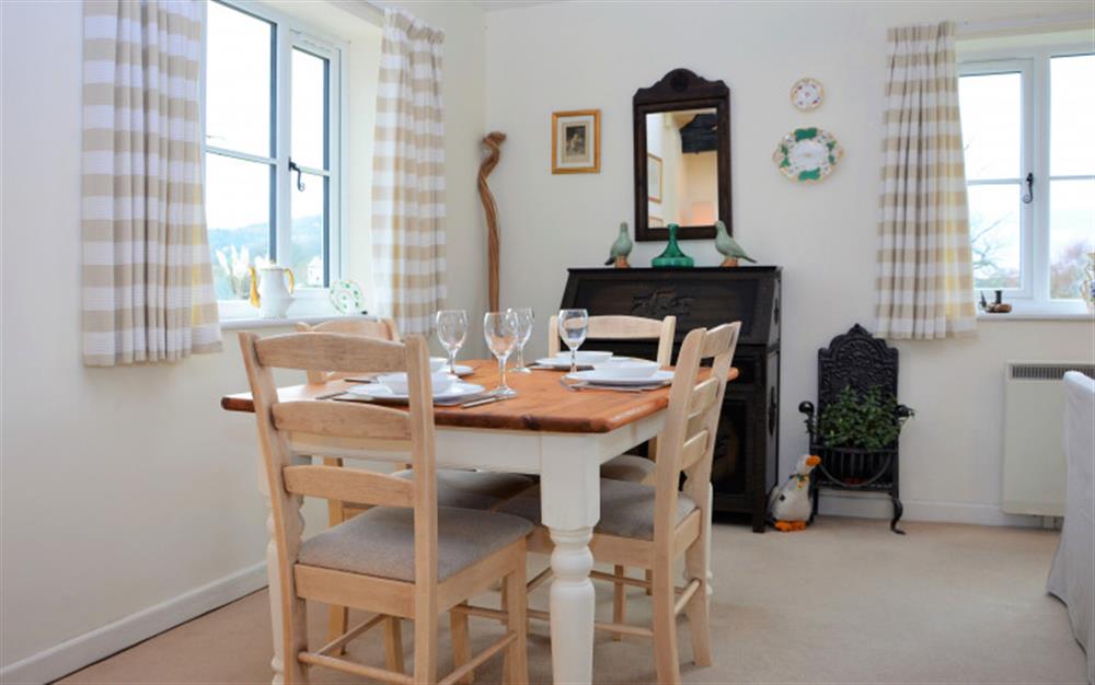 Dining area at Dairy Cottage in Whitchurch Canonicorum