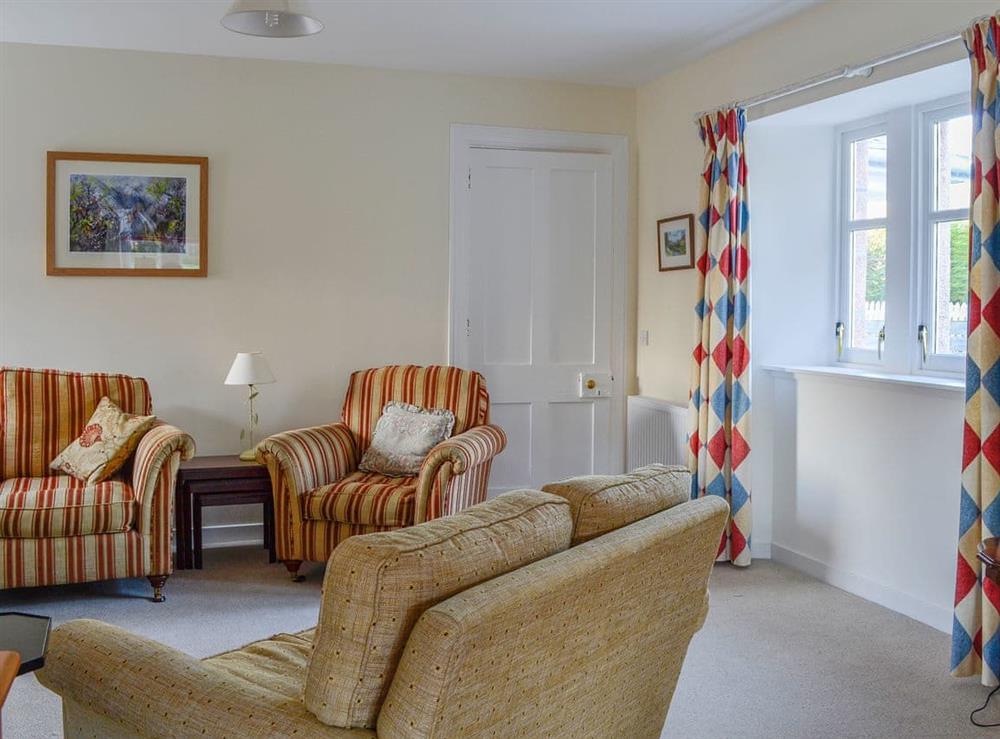 Charming living room at Dairy Cottage in Whitehouse, near Alford, Aberdeenshire