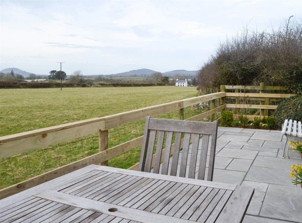 Lovely view from enclosed patio area at Daisy Cottage in Pwllheli, Gwynedd