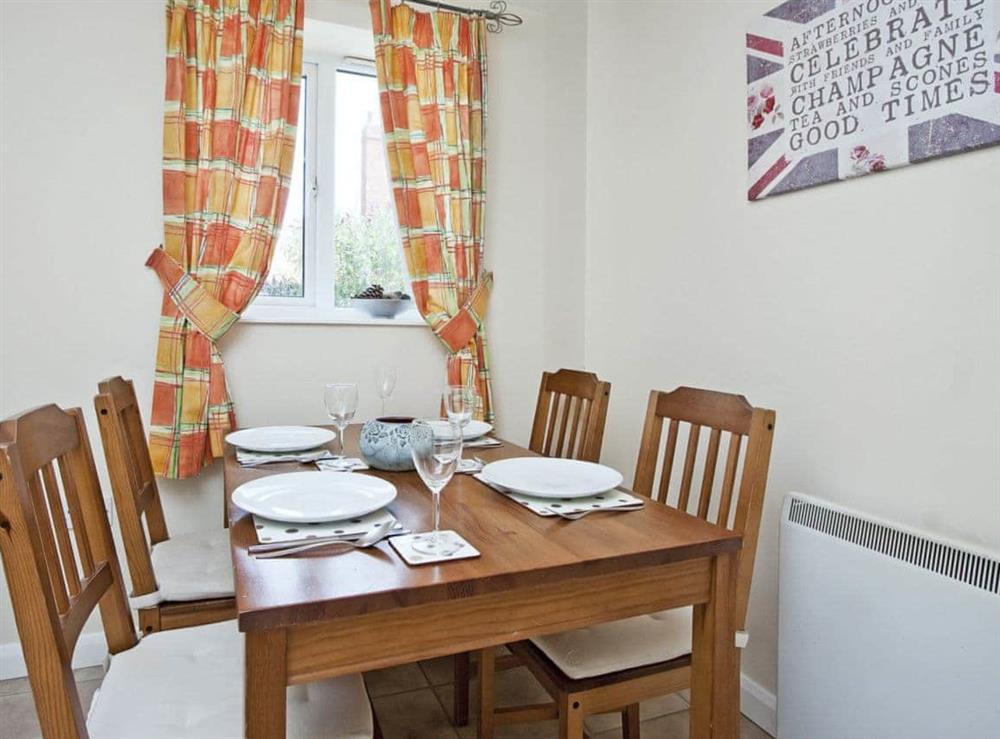 Quaint dining area at Daisy Cottage in Seahouses, Northumberland