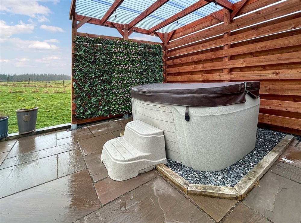 Hot tub at Daisy Pod in Newton Stewart, Wigtownshire