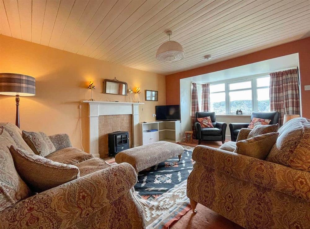 Living room at Dalcharn in Bettyhill, Caithness